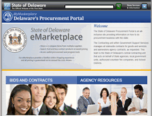 Tablet Screenshot of mymarketplace.delaware.gov