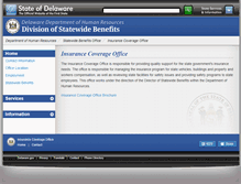 Tablet Screenshot of inscov.delaware.gov