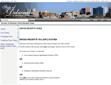 Tablet Screenshot of grossreceiptstax.delaware.gov