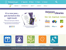Tablet Screenshot of libraries.delaware.gov