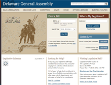 Tablet Screenshot of legis.delaware.gov
